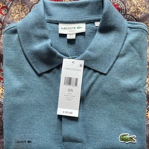 NWT Blue Lacoste Polo